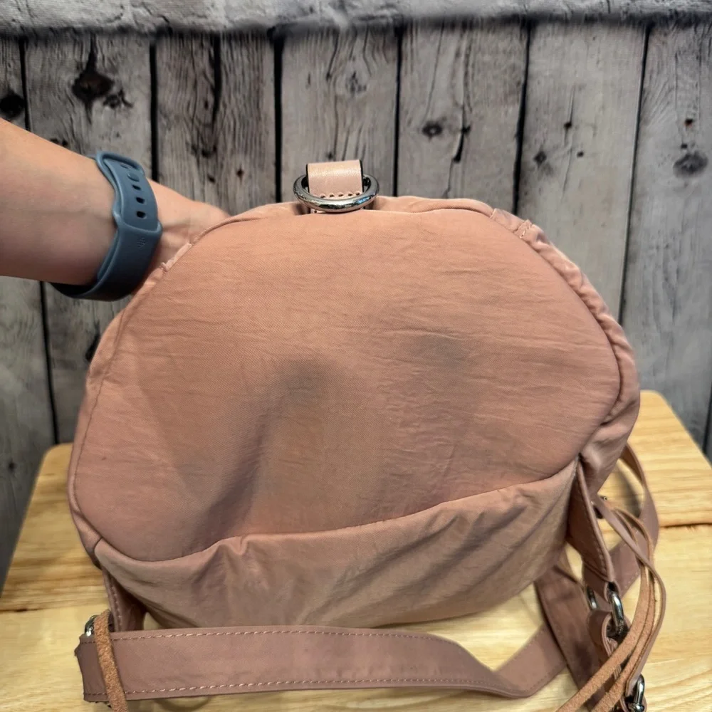 Rebecca Minkoff “Julian” Blush Pink Nylon Convertible Backpack Hobo carryall